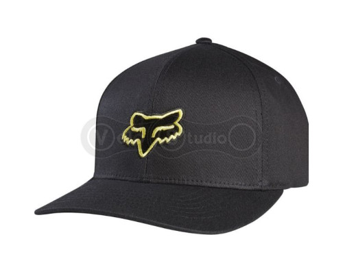 Кепка FOX Legacy Flexfit Hat Black Yellow S/M
