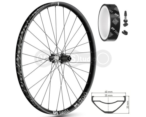 Колесо заднє DT Swiss H 1700 Spline 27,5 дюймів IS 35 12/148 Shimano