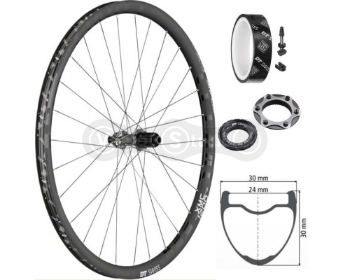 Колесо заднє DT Swiss XMC 1200 Spline 29 дюймів IS 24 12/142 карбон