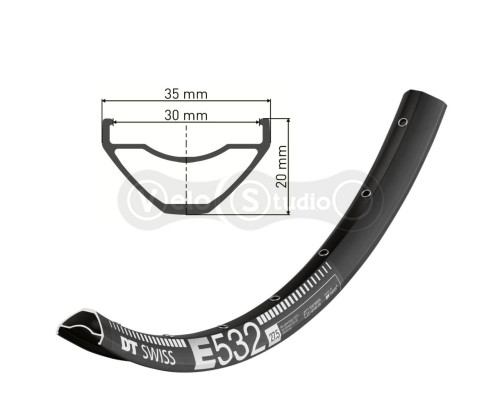 Обод DT Swiss E 532 27,5 дюймов 28 спиц