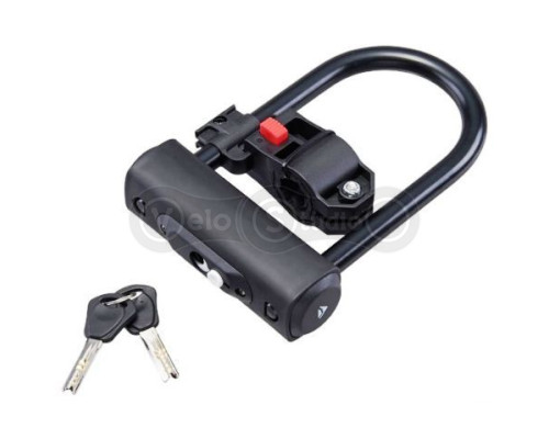 Замок Merida скоба U-LOCK 2 KEYS BRACKET 80x140 мм