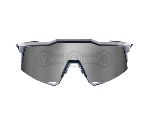 Велосипедні очки Ride 100% Speedcraft - Polished Translucent Crystal Grey - HiPER Silver Mirror Lens
