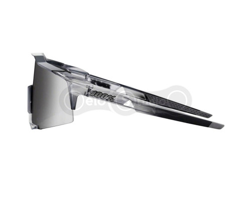 Велосипедні очки Ride 100% Speedcraft - Polished Translucent Crystal Grey - HiPER Silver Mirror Lens