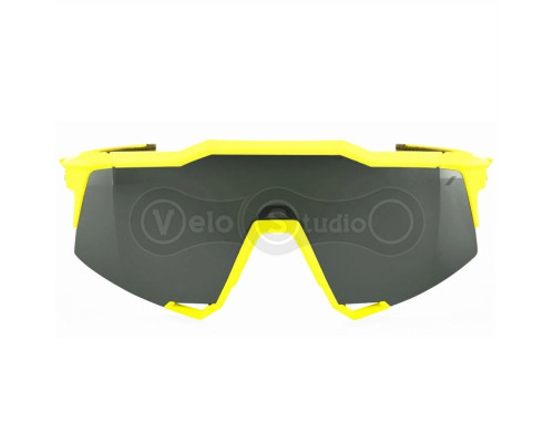 Велосипедные очки Ride 100% Speedcraft - Soft Tact Banana - Grey Green Lens