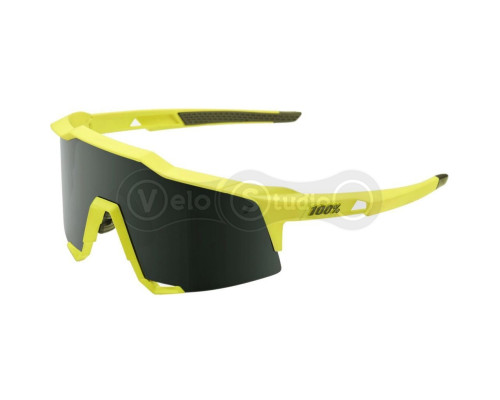 Велосипедные очки Ride 100% Speedcraft - Soft Tact Banana - Grey Green Lens
