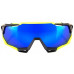 Велосипедные очки Ride 100% SPEEDTRAP - Soft Tact Black/Neon Yellow - Blue Mirror Lens