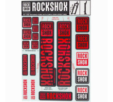 Стикер на вилку и амортизатор Rock Shox 35мм Oxy Red