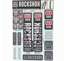 Стикер на вилку и амортизатор Rock Shox 35мм White
