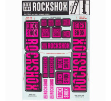 Стикер на вилку и амортизатор Rock Shox 35мм Dual Crown Magenta