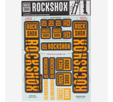 Стикер на вилку и амортизатор Rock Shox 35мм Dual Crown NE02 Orange
