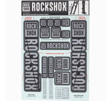 Стикер на вилку и амортизатор Rock Shox 35мм Dual Crown Polar Grey