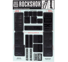 Стикер на вилку и амортизатор Rock Shox 35мм Dual Crown Stealth
