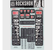 Стикер на вилку и амортизатор Rock Shox 35мм Dual Crown White