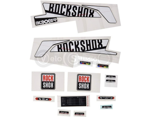 Стікер на вилку Rock Shox BOXXER 26/27.5 WHT/BLK