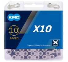 Цепь KMC X10 Silver/Black 10 скоростей 114 звеньев + замок
