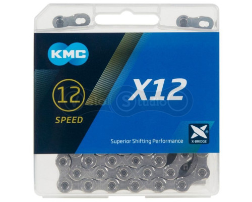 Ланцюг KMC X12 Silver/Silver 12 швидкостей 126 ланок + замок