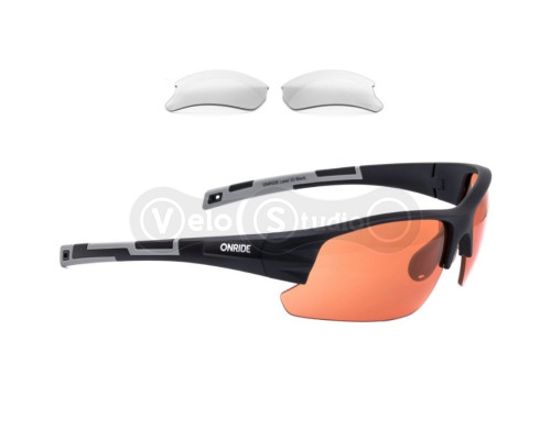 Очки Onride Lead 20 Black Matt Orange сменные линзы