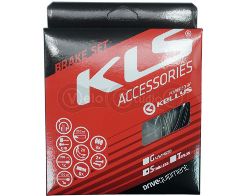 Набір гальма KLS, сорочка, троса (нержавіюча сталь), кінцівки