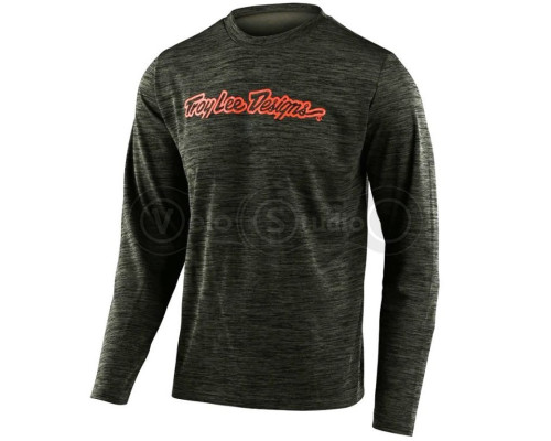 Джерси Troy Lee Designs (TLD) Flowline Signature Heather Green Tangerine