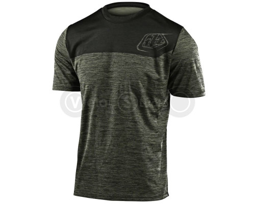 Джерси Troy Lee Designs (TLD) Flowline S/S Shield Heather Green Black размер L