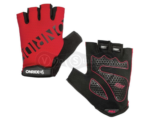 Вело рукавички ONRIDE Hold 20 червоні з гелем розмір XS