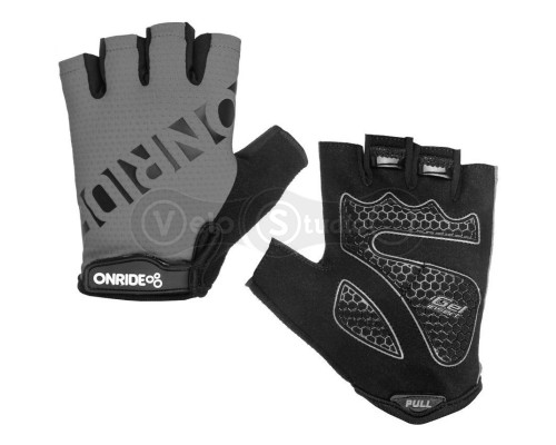Вело рукавички ONRIDE Hold 20 сірі з гелем розмір L