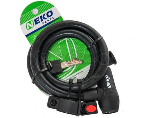 Замок NEKO-576 спираль 15x1000 мм + 2 ключа