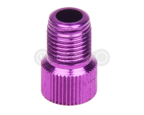 Перехідник Presta Schrader алюмінієвий фіолетовий