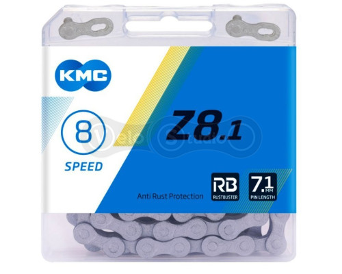 Цепь KMC Z8.1 RB 7- 8 скоростей 114 звеньев + замок