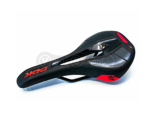 Сідло DDK 3735 Memory Foam 272x140 чорне з червоним