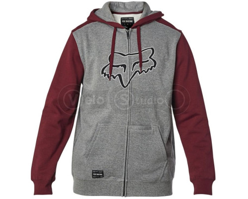 Толстовка FOX Destrakt Zip Fleece Gray Red розмір L