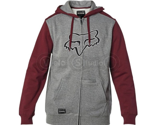 Толстовка FOX Destrakt Zip Fleece Gray Red розмір M