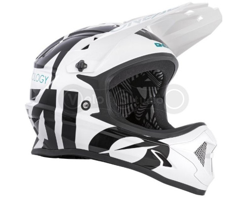 Вело шлем O'Neal Backflip Fullface Helmet Slick White Black