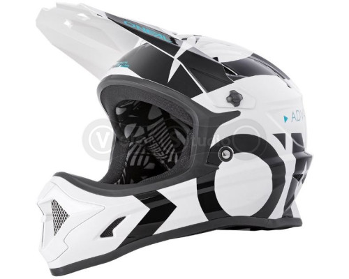Вело шлем O'Neal Backflip Fullface Helmet Slick White Black
