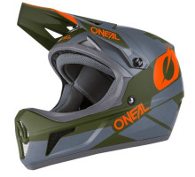 Вело шолом O'Neal Sonus Fullface Helmet Deft Gray Olive Orange