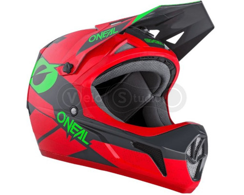 Вело шолом O'Neal Sonus Fullface Helmet Deft Red Gray Green M (57-58 см)