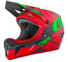 Вело шолом O'Neal Sonus Fullface Helmet Deft Red Gray Green M (57-58 см)