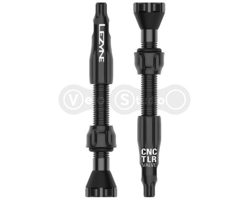 Безкамерний ніпель Lezyne CNC TLR Valve 44 мм чорний - 2 шт