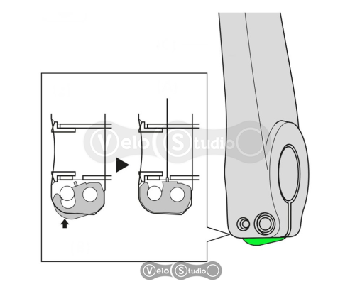 Фіксатор лівого шатуна Shimano з інтегрованою віссю Hollowtech II