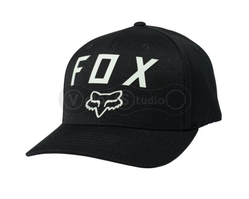 Кепка FOX Number 2 Flexfit Hat Black Green L/XL
