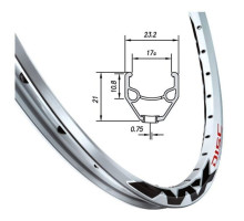 Обод Mach1 MX DISC 26, 32 спицы, AV, белый