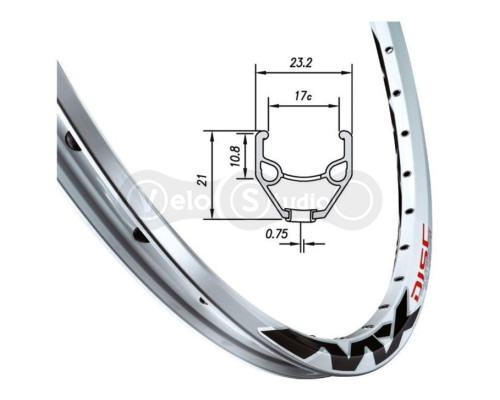 Обод Mach1 MX DISC 26, 32 спицы, AV, белый