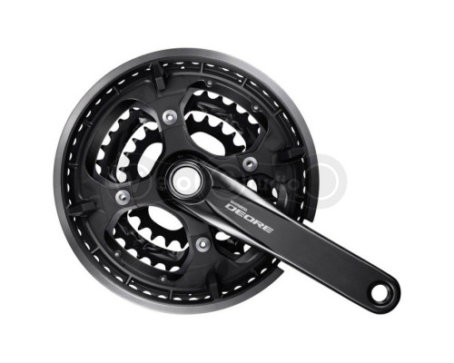 Шатуни Shimano DEORE FC-T6010, інтегрована вісь, 175мм, 48X36X26, захист зірок, без каретки