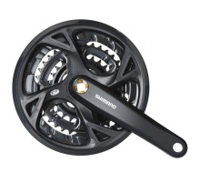 Шатуни Shimano FC-M371-3 175 мм, 48X36X26 чорні