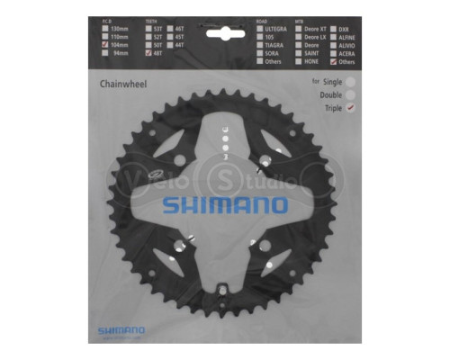 Зірка шатунів Shimano FC-M391 ACERA 48 зубів 9 скор. чорна