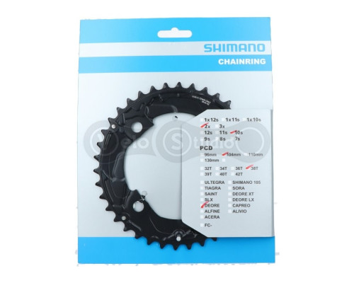 Звезда шатунов Shimano FC-M617 DEORE 38 зубьев 10 скор. AZ