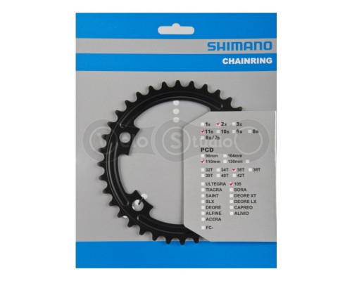 Зірка шатунів Shimano FC-5800 105, 36 зубів для 52-36T чорн.