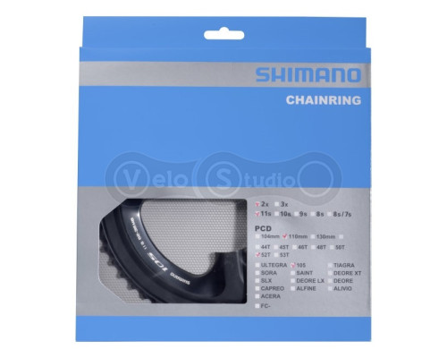 Звезда шатунов Shimano FC-5800 105, 52 зубья для 52-36T черн.