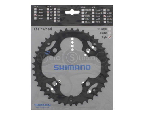 Зірка шатунів Shimano FC-M410 Alivio 42 зуби, 8 скор., Совм. із захистом