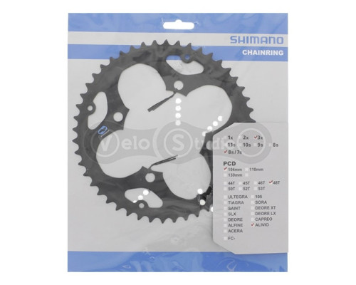 Зірка шатунів Shimano FC-M411 Alivio 48 зубів чорна